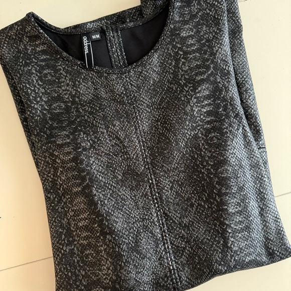 ADDRESS Women’s Metallic Snakeskin Print Mid Length Party Casual Business Dress - Picture 5 of 5